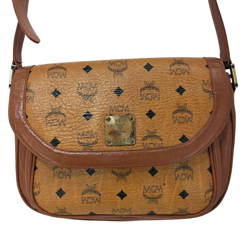 エムシーエム MCM ロゴ 総柄 レザー ショルダー バッグ レディース