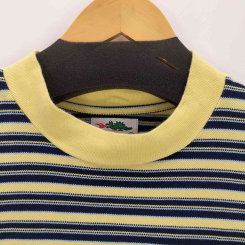 Braggin' Dragon 日本製 モックネック鹿の子ボーダーTシャツ メンズ import:XL