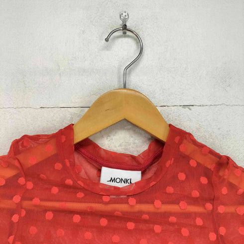 MONKI ドット柄セカンドスキントップス Y2K レディース XXS