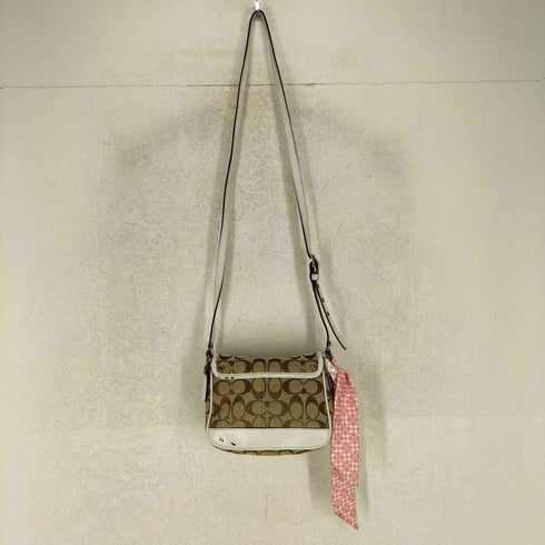 コーチ COACH シグネチャー ショルダーバッグ スカーフ付 レディース