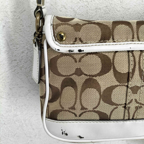 コーチ COACH シグネチャー ショルダーバッグ スカーフ付 レディース
