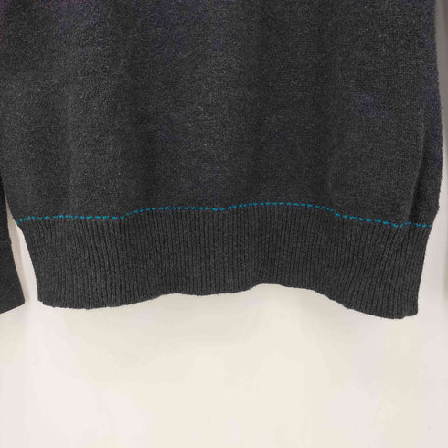 バーバリーブラックレーベル BURBERRY BLACK LABEL 薄手 クルーネック コットン ニットセーター メンズ 2