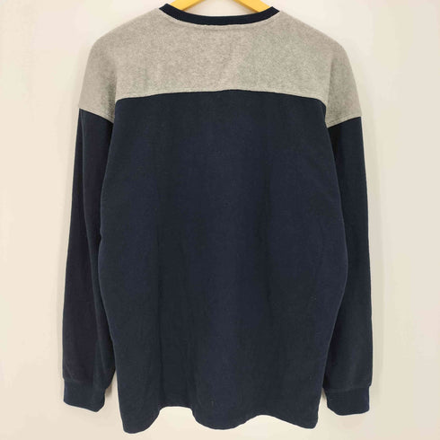 ノーティカ NAUTICA 90-00s ロゴ刺繍 肩切替 フリーススウェット メンズ import:L