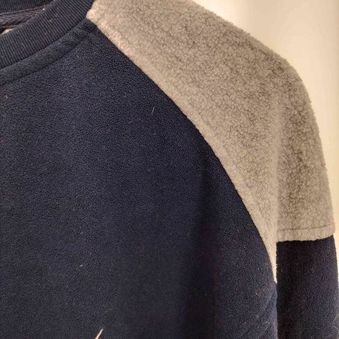 ノーティカ NAUTICA 90-00s ロゴ刺繍 肩切替 フリーススウェット メンズ import:L