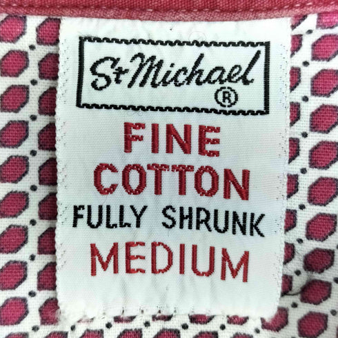 St michael ヘキサゴン柄 パジャマシャツ メンズ import:M