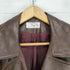 Many Elvia real leather リアルレザーチェスターコート レディース
