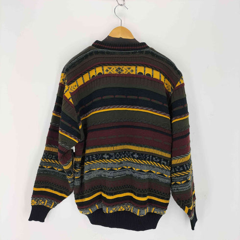 TRUTUS BIANCARA 韓国製 レザー切替ニットプルオーバー メンズ import:XXL