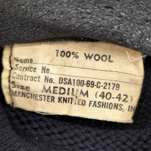 ユーエスネイビー U.S.NAVY 80s ハイネック ウール ニットセーター メンズ M