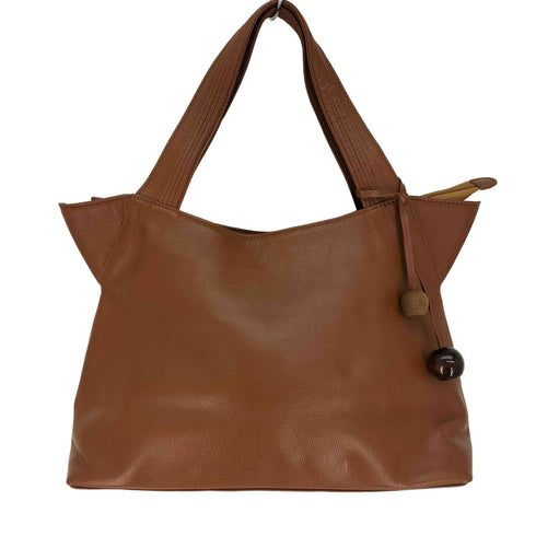 マザーハウス MOTHERHOUSE 木製チャーム レザー ハンド バック レディース