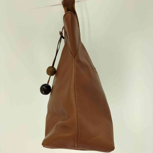 マザーハウス MOTHERHOUSE 木製チャーム レザー ハンド バック レディース