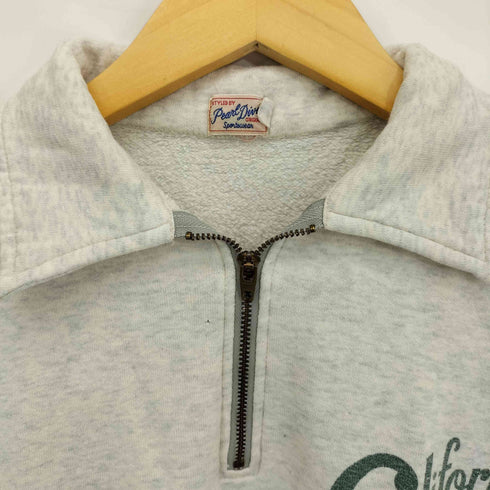 パールダイバー pearl diver 復刻 Calfornia BEARSプリント ハーフジップ スウェットポロ メンズ import:M