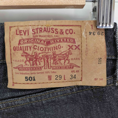 リーバイス Levis 00S 501 先染めブラック デニムパンツ メンズ W29 L34