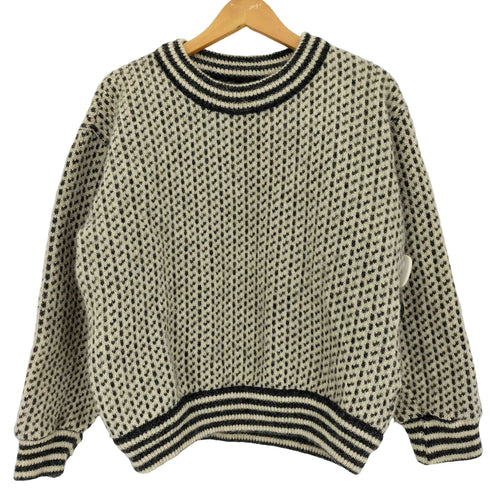 エルエルビーン L.L.Bean 80s ノルウェー製 レーヨン混 バーズアイ ウールニット メンズ LADIES LARGE
