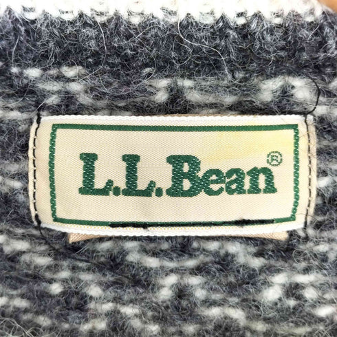 エルエルビーン L.L.Bean 80s ノルウェー製 レーヨン混 バーズアイ ウールニット メンズ LADIES LARGE
