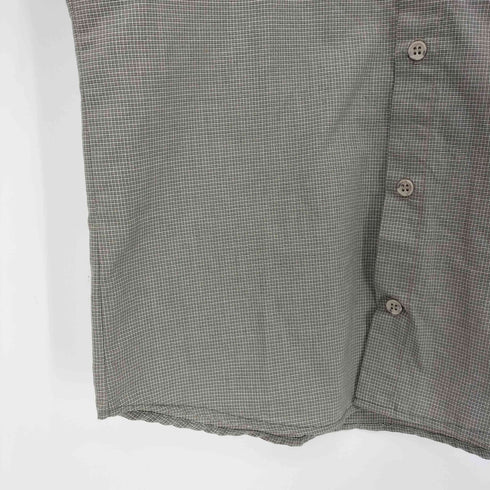 アラマーク ARAMARK 企業ロゴ ワッペン チェック S/S ワーク シャツ メンズ import:M
