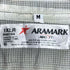 アラマーク ARAMARK 企業ロゴ ワッペン チェック S/S ワーク シャツ メンズ import:M