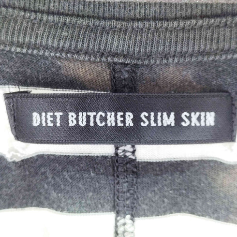 ダイエットブッチャースリムスキン DIET BUTCHER SLIM SKIN レイヤード ボーダー カットソー Tシャツ メンズ
