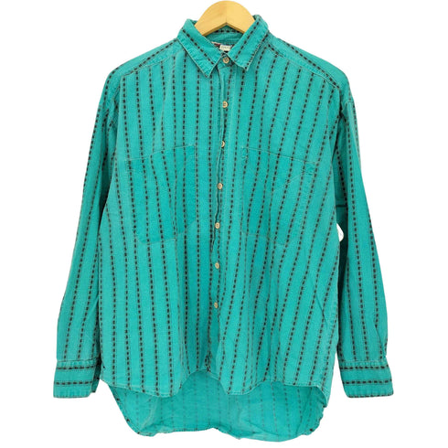 SHAH SAFARI インド製 オリジナル ストライプ レギュラーカラー 長袖 シャツ インド綿 メンズ import:M