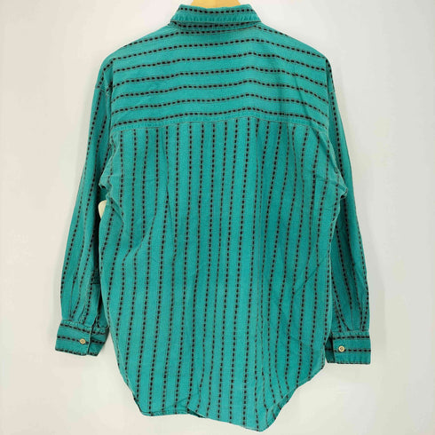 SHAH SAFARI インド製 オリジナル ストライプ レギュラーカラー 長袖 シャツ インド綿 メンズ import:M