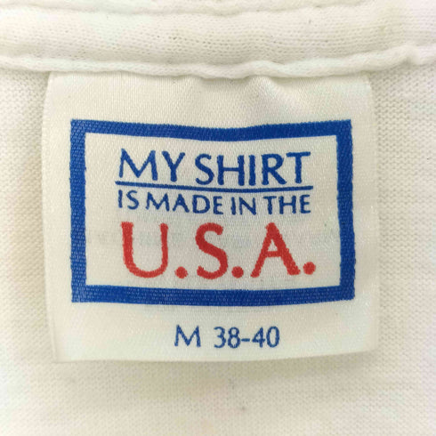 MY SHIRT IS MADE IN THE USA 80-90s シングルステッチ フロントプリント 半袖T メンズ import:M