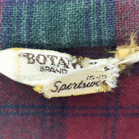 BOTANY 50-60S 三角タグ ウールブレンド フラップポケット オープンカラー チェックシャツ メンズ 15