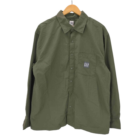 ギャップ Gap 25SS LS NYLON ARMY JACKET オーバーサイズ アーミー ナイロン シャツ ジャケット メンズ import:M