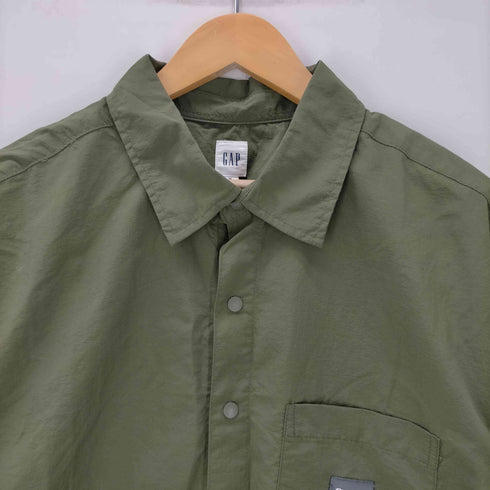 ギャップ Gap 25SS LS NYLON ARMY JACKET オーバーサイズ アーミー ナイロン シャツ ジャケット メンズ import:M
