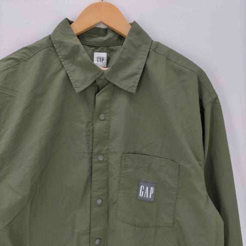 ギャップ Gap 25SS LS NYLON ARMY JACKET オーバーサイズ アーミー ナイロン シャツ ジャケット メンズ import:M