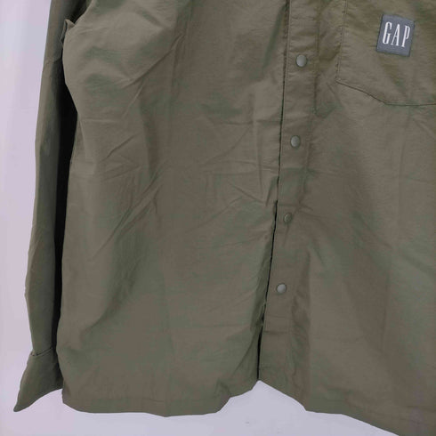 ギャップ Gap 25SS LS NYLON ARMY JACKET オーバーサイズ アーミー ナイロン シャツ ジャケット メンズ import:M