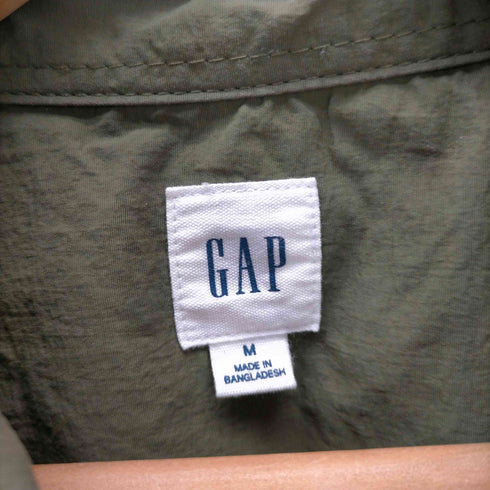 ギャップ Gap 25SS LS NYLON ARMY JACKET オーバーサイズ アーミー ナイロン シャツ ジャケット メンズ import:M