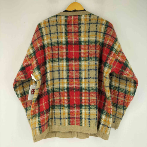 CAPEISLE KNITTERS モヘア混 チェック カーディガン レディース import:XL