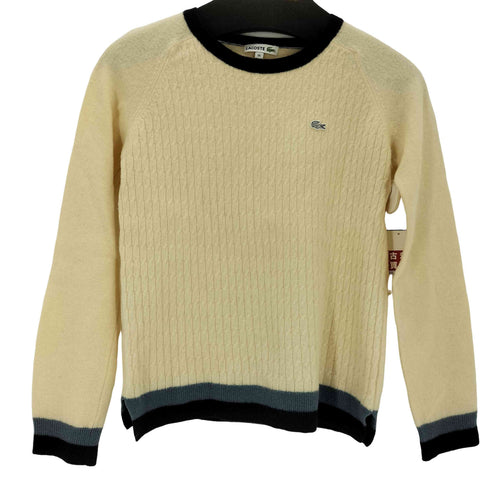 ラコステ LACOSTE ワニロゴ クルーネック セーター レディース 36