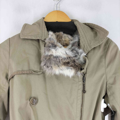ブランバスク blanc basque フェイクファーライナー トレンチ コート レディース 38