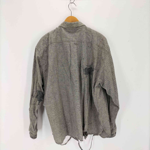 アナクロノーム Anachronorm LINEN PLAID REMAKED WIDE SHIRTS メンズ 03