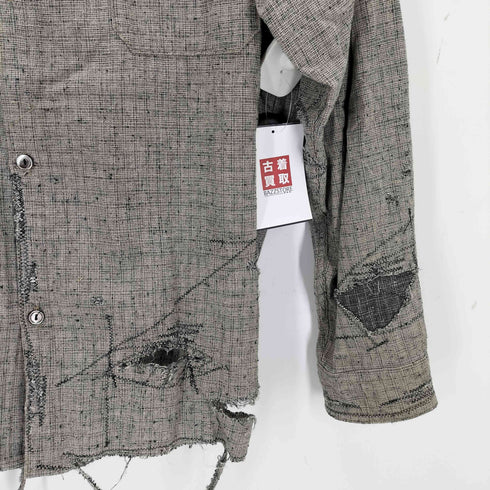 アナクロノーム Anachronorm LINEN PLAID REMAKED WIDE SHIRTS メンズ 03