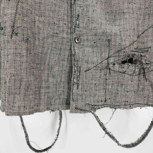 アナクロノーム Anachronorm LINEN PLAID REMAKED WIDE SHIRTS メンズ 03
