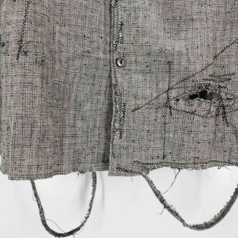 アナクロノーム Anachronorm LINEN PLAID REMAKED WIDE SHIRTS メンズ 03