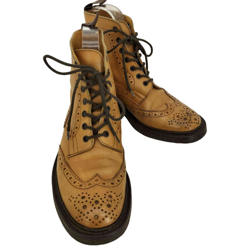 トリッカーズ Trickers 英国製 Malton Country Boot マロンアンティーク ウィングチップ メンズ UK:7.5