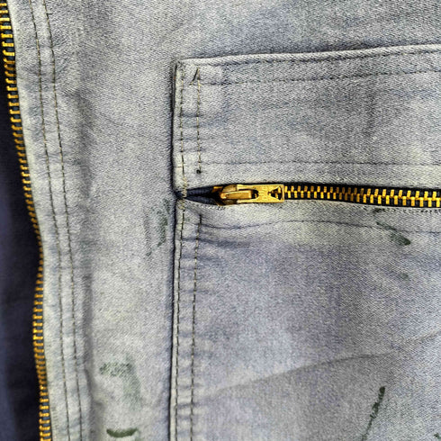 ユーロミリタリー Euro military 推定50s モールスキン サイクリストジャケット メンズ