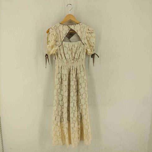 ダズリン dazzlin 23SS ギャザーオープンレースワンピース ロング レディース FREE