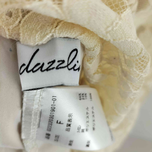 ダズリン dazzlin 23SS ギャザーオープンレースワンピース ロング レディース FREE