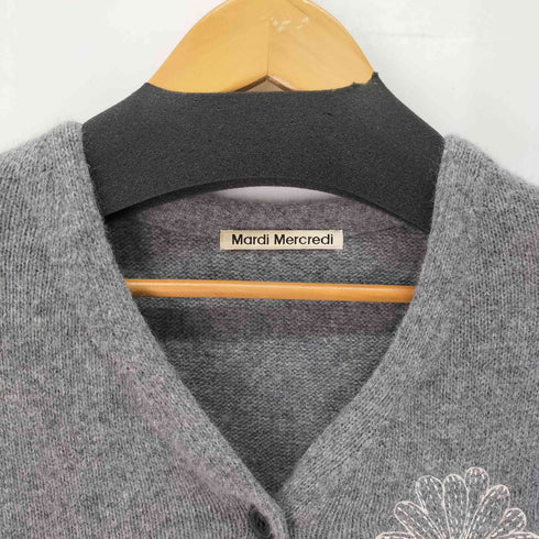 マルディメクルディ Mardi Mercredi ロゴ刺繍 カーディガン レディース ONE SIZE