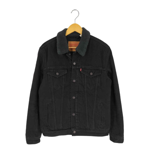 リーバイス Levis 裏ボア ブラックデニム ランチジャケット メンズ import:M