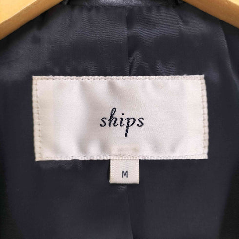 シップス SHIPS lamb leather ラムレザージャケット レディース M