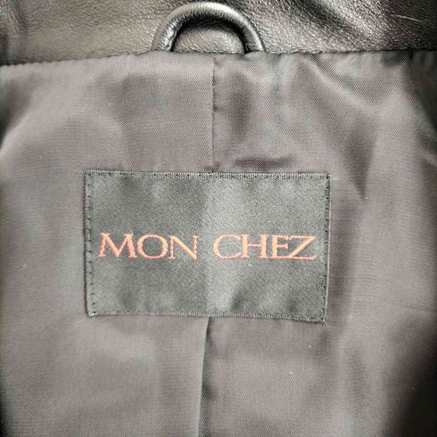 MON CHEZ lamb leather ラムレザー3Bテーラードジャケット レディース 9