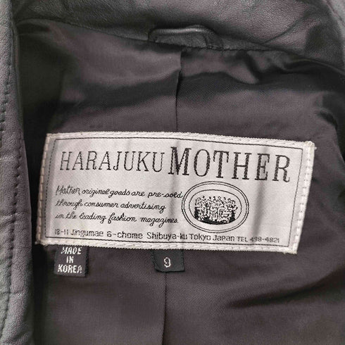 ハラジュクマザー HARAJUKU MOTHER lamb leather ラムレザーハーフコート レディース 9