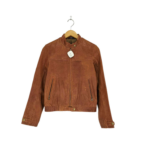 ロペ ROPE lamb leather ラムレザーシングルライダースジャケット レディース
