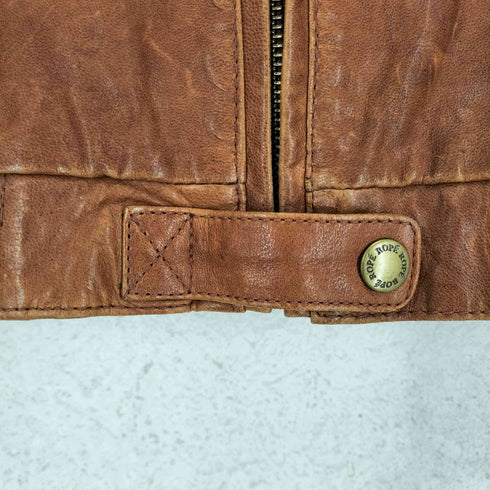 ロペ ROPE lamb leather ラムレザーシングルライダースジャケット レディース