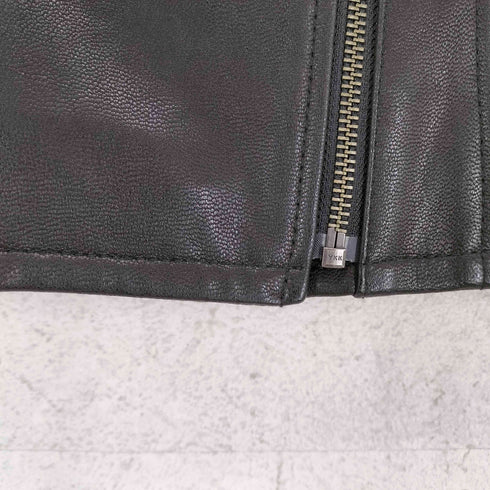 リエンダ rienda goat leather ゴートレザーライダースジャケット レディース M