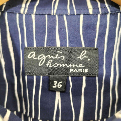 アニエスベーオム Agnes b.homme コットン100 総柄 レギュラーカラー L/S シャツ メンズ US:36